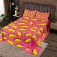 thumbnail image 1 of YST Taco Quilt Set, Cute Taco Tuesday Bedspread, Twin Size, Funny Cartoon Food Style, Lightweight Coverlet, 1 of 4