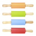 thumbnail image 4 of FAGINEY Dough Sheeter, Wooden Handle Rolling Pin, Silicone Non‑Stick Pizza Noodles Bakery For Cookies Making Cake, 4 of 8
