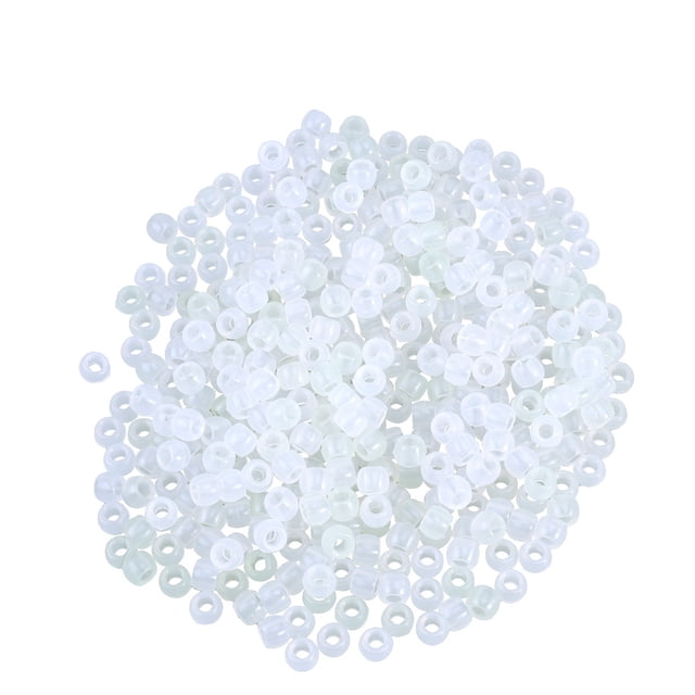 550Pcs UV Beads Multi Color Changing Reactive Plastic Beads Glows in the Dark Clear Beads Color Magically Changing UV Re