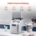 thumbnail image 2 of KFFKFF Countertop Ice Maker, 24 Cubes Ready in 15 Mins, 45lbs in 24Hrs, Self-Cleaning Portable Ice Maker with Ice Scoop and Basket, Ice Machine with 3 Sizes Ice Cube, 2 of 9