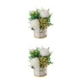 thumbnail image 3 of kurtrusly Artificial Flowers With Vase Add Of Color And Style To Any Room Indoor Pinellia white 2Set, 3 of 6