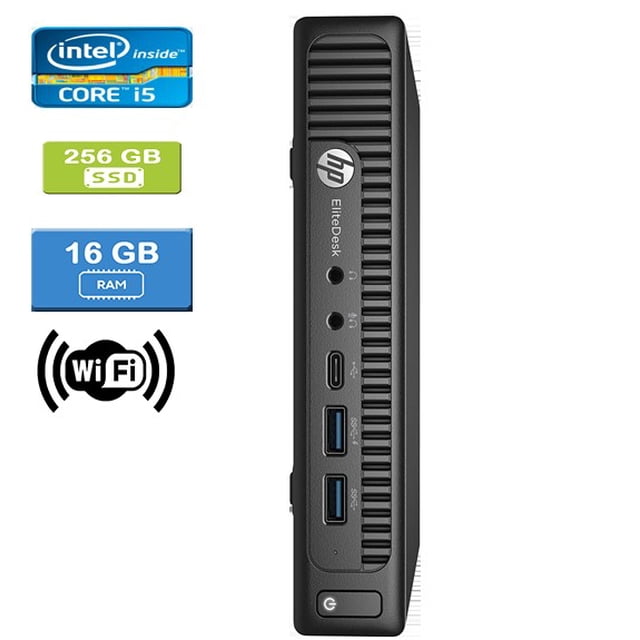 Refurbished: HP 800 G2 MINI Intel Core i5-6500T 2.50 GHz, 16GB, 256GB SSD, Win 10 Pro