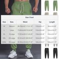 thumbnail image 5 of Ceisia Men Solid Color Loose Casual Pants Elastic Waist Drawstring Sports Gift Work Trousers, 5 of 5