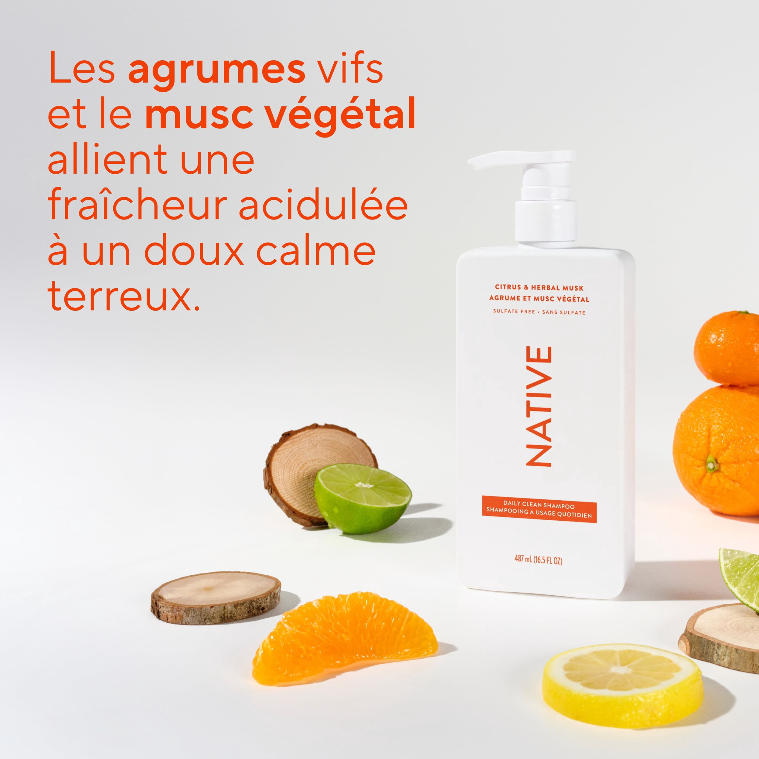 Revitalisant Native Nettoyage quotidien Agrumes et musc végétal, 487 mL