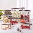 thumbnail image 3 of Food Vacuum Compression Bag Fresh-Keeping Bags With 5 Zipper Clip 1 Pump Kitchen Tool White Pa+Pe Durable Kits Reusable, 3 of 15