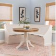 thumbnail image 2 of Linon Coin de Rangement Troyin avec Table Ronde Bicolore en Blanc/bois Naturel, 2 of 11