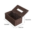 thumbnail image 3 of Rbaofujie Tissue Boxes Rattan Tissue Box Cover Hand Woven Facial Napkin Rectangular Rattan Tissue Box Cover Wicker Tissue Box Decorative Facial Napkin Tissue Box Tissue Box Holder, 3 of 6