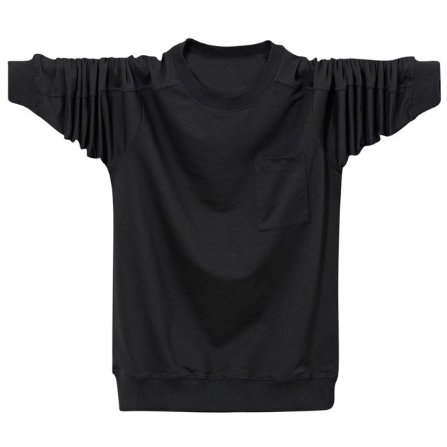 Cameland T-Shirts pour Hommes Grande Taille en Coton à Manches Longues Décontractés à Col Rond T-Shirts Coupe Classique Doux Confortables Hauts Basiques