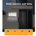 thumbnail image 3 of Tignapoo Solar-Powered Outdoor Motion Sensor Wall Light with Intelligent Light Control, 60 LED Garden Lamp, IP65 Waterproof, 1200mAh Battery, White Light, Square Design, 3 of 7