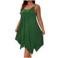 thumbnail image 2 of Ounisa Robe Camisole Midi Fluide Sans Manches à Encolure Dégagée et Ourlet Asymétrique pour Femme Grande Taille, 2 of 8