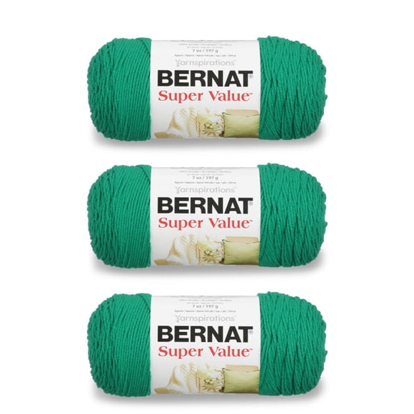Bernat Super Value Fil Lot de 3 Kelly 3 Unités