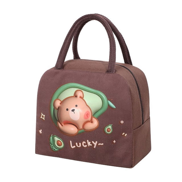Oleegame 1 Pce Sac de Rangement pour Produits à Main Sac Isolé Sac pour Boîte à Lunch Sac à Lunch Chiot Brun (Isolation 3D)