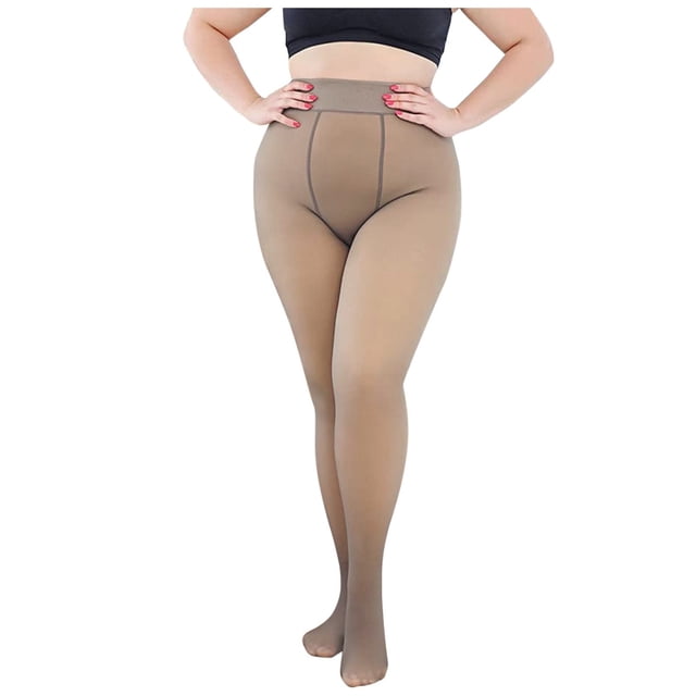 Outfmvch Collants Résille, Collants Collants Sans Velours Doublés en Polaire pour Femmes Collants Chauds B D