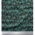 thumbnail image 1 of Soimoi Brown Velvet Fabric Liquid Drip Abstract Print Fabric by the Yard 58 Inch Wide, 1 of 3