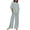 Grey, variant on Casual Sets for Women 2 Piece Business Casual Outfits for Women Clothing Set Female Round Neck Short Sleeve Tops Pants Sets Casual Pant Style S_712 Women's Tracksuits White L