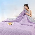 thumbnail image 1 of Polyester Blanket Heavy Blanket For Sleeping Perfect，Ice Blanket Summer Cooler Quilt For Hot Sleepers And Night Sweats Cooler Comforter Double Cold Effect Blanket Cooler Fiber Soft Machine Washable, 1 of 9