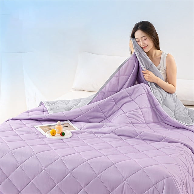 Polyester Blanket Heavy Blanket For Sleeping Perfect,Ice Blanket Summer Cooler Quilt For Hot Sleepers And Night Sweats Cooler Comforter Double Cold Effect Blanket Cooler Fiber Soft Machine Washable