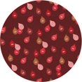 thumbnail image 1 of Ahgly Company Machine Washable Indoor Round Transitional Crimson Red Area Rugs, 6' Round, 1 of 7