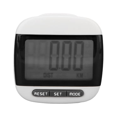 Walking Pedometer, Lightweight 2 Measure Units Large LCD Screen Easy Data Reading Step Counter  For Exercise Black