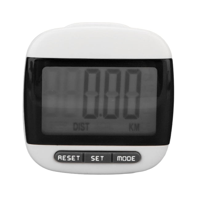 Walking Pedometer, Lightweight 2 Measure Units Large LCD Screen Easy Data Reading Step Counter For Exercise Black