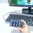 thumbnail image 3 of 6-Key Mechanical Keyboard with Programmable Macro Keys, USB Wired Connection, Plug-and-, Ergonomic Design, Strong Portability, Ideal for Gaming, Office Work, 3 of 11