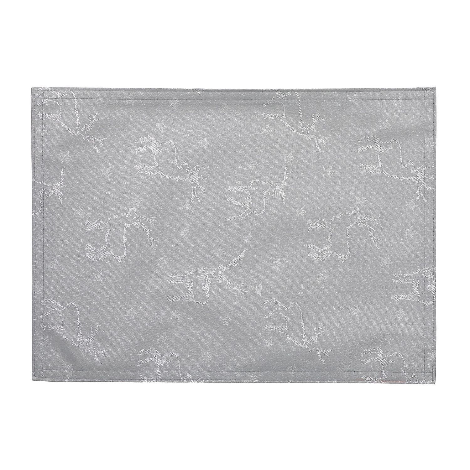 Lurex Placemat (Silver Rendeer) - Ensemble De 12
