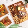 thumbnail image 2 of Hecef 3-PCS Wood Cutting Board Set with Holder, 15 inch Serving Board for Kitchen Meal Prep & Serving, 2 of 15
