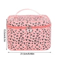thumbnail image 3 of Dvkptbk Storage Large Capacity Travel Makeup Bag,Portable Cosmetic Bag Imitation Leather Osmetic Bag Large Opening Design Makeup Organizer Bag Home Essentials, 3 of 4
