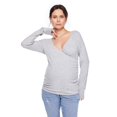 thumbnail image 4 of Paisley Sky Maternity Long Sleeve Wrap Front Nursing Top, 4 of 6