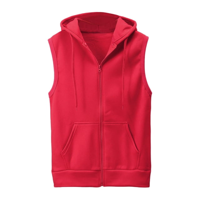 Qertyioot Mode Homme Gilet Sans Manches à Capuche Chemise