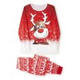 thumbnail image 4 of SUNSIOM Matching Family Christmas Pajamas, Long Sleeve Deer Snowflake Print Pullover + Pants Set, 4 of 10