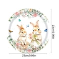 thumbnail image 3 of Uuiauoio 20Pcs Easter Tableware Colorful Easter Bunny Disposable Dinnerware Paper Plates Cups for Holiday Party Supplies Table Decorations(20 Plates), 3 of 6