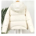 thumbnail image 4 of MASRIN Running Jacket  Womens Basic Hoodie Jackets Solid Color Zip Up Hooded Coats with Pockets Plus Size Loose Outwear Sweatshirts Sweater Stone, 4 of 5