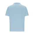 thumbnail image 4 of Besolor Mens Summer Short Sleeve Shirts Collared Button down Shirts Big and Tall Casual Solid Color Beach Shirts Tops, 4 of 6