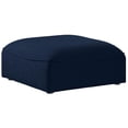 thumbnail image 2 of Meridian Furniture Miramar Navy Durable Linen Textured Ottoman, 2 of 6
