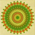thumbnail image 1 of Ahgly Tapis d'Intérieur Lavable en Machine Carré Vert Slime Transitionnel, 5 Pieds Carré, 1 of 7