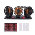 thumbnail image 2 of Ventilateur Portable pour Allume-Cigare, Ventilateur de Voiture 3 Têtes 2 Vitesses Rotation 360 Degrés Ventilateur de Refroidissement pour Voiture Van Camion SUV RV, 2 of 7