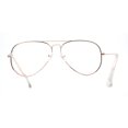 thumbnail image 2 of Iconic Tear Drop Clear Lens Metal Rim Cop Glasses Gold, 2 of 4