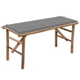 thumbnail image 1 of vidaXL Folding Garden Bench with Cushion 118 cm Bamboo, 1 of 5