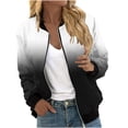 thumbnail image 1 of Swstbby Liquidation d'Économies d'Automne! Vestes d'Automne pour Femmes, Chandail à Manches Longues Ample pour Femmes avec Fermeture Éclair, Veste Décontractée en Grosse Maille Style Baseball Gris TTG, 1 of 5