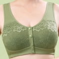thumbnail image 1 of Bras for Women, Womans Solid Color Lace Front Buckle Elastic Style Large Size Bra Without Steel Rim, 1 of 6