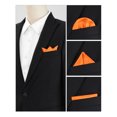 thumbnail image 4 of INSPIRE CHIC Men's Pocket Square Solid Color Handkerchiefs Self-folded For Wedding Party Orange One Size, 4 of 4