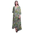 thumbnail image 1 of Bimba Kaftan Floral pour Femmes, Tenue d'Intérieur de Vacances, Robe Maxi, Couvre-Maillot de Plage-S-L, 1 of 5