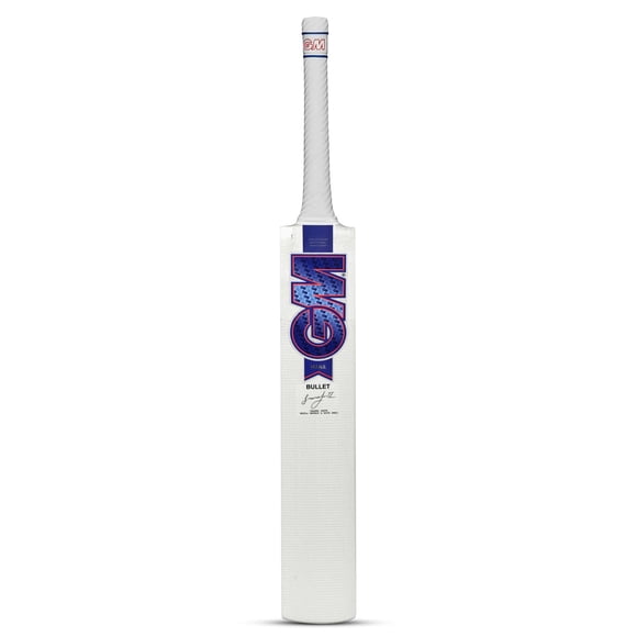Balle de Mana Gm English Willow à Manche Court, Bâton de Cricket, Taille 3 / Idéal pour Balles en Cuir, Couleur - Blanc