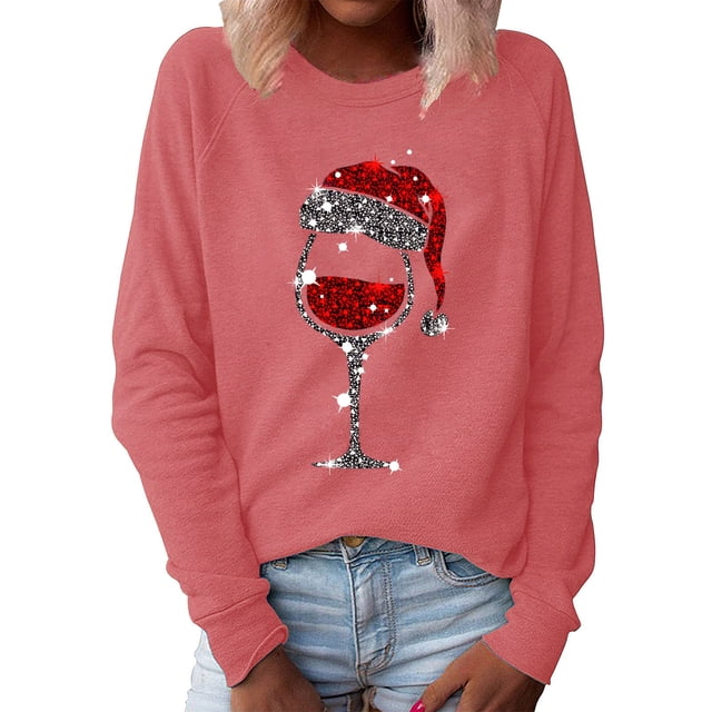 2025 Haut O Imprimé Chandail Femmes Course T-Shirts Blouse Décontractée Col Long Col Roulé T-Shirts pour Femmes Noël Manche Chemise Foncée pour Femmes