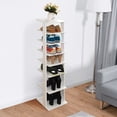 thumbnail image 4 of Costway Wooden Shoes Storage Stand 7 Tiers Shoe Rack Organizer Multi-shoe Rack Shoebox, 4 of 10
