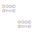 thumbnail image 1 of Wweixi Nipples Rings Fashionable Body Ornament Comfortable Convenient Piercing Durable Pedant Jewelries for Dressing As Shown 8 Pieces 2Set, 1 of 6