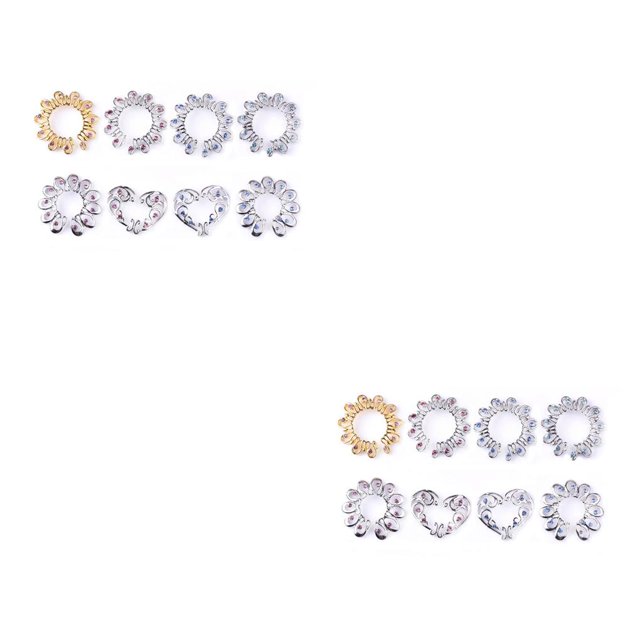 Wweixi Nipples Rings Fashionable Body Ornament Comfortable Convenient Piercing Durable Pedant Jewelries for Dressing As Shown 8 Pieces 2Set