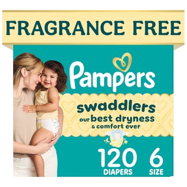 Couches Pampers Swaddlers, taille 6, 120 unités