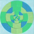 thumbnail image 1 of Ahgly Tapis d'Intérieur Lavable en Machine Carré Transitionnel Vert Menthe, 5 Pieds Carré, 1 of 7